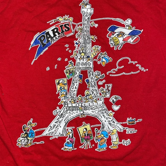 Paris, France souvenir graphic short sleeve tee-shirt size 5-6 - Picture 4 of 7